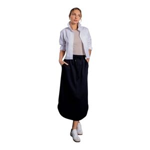 Luum Womens Lottie Maxi Skirt Black Size M Elastic Waist Round Hem A-Line